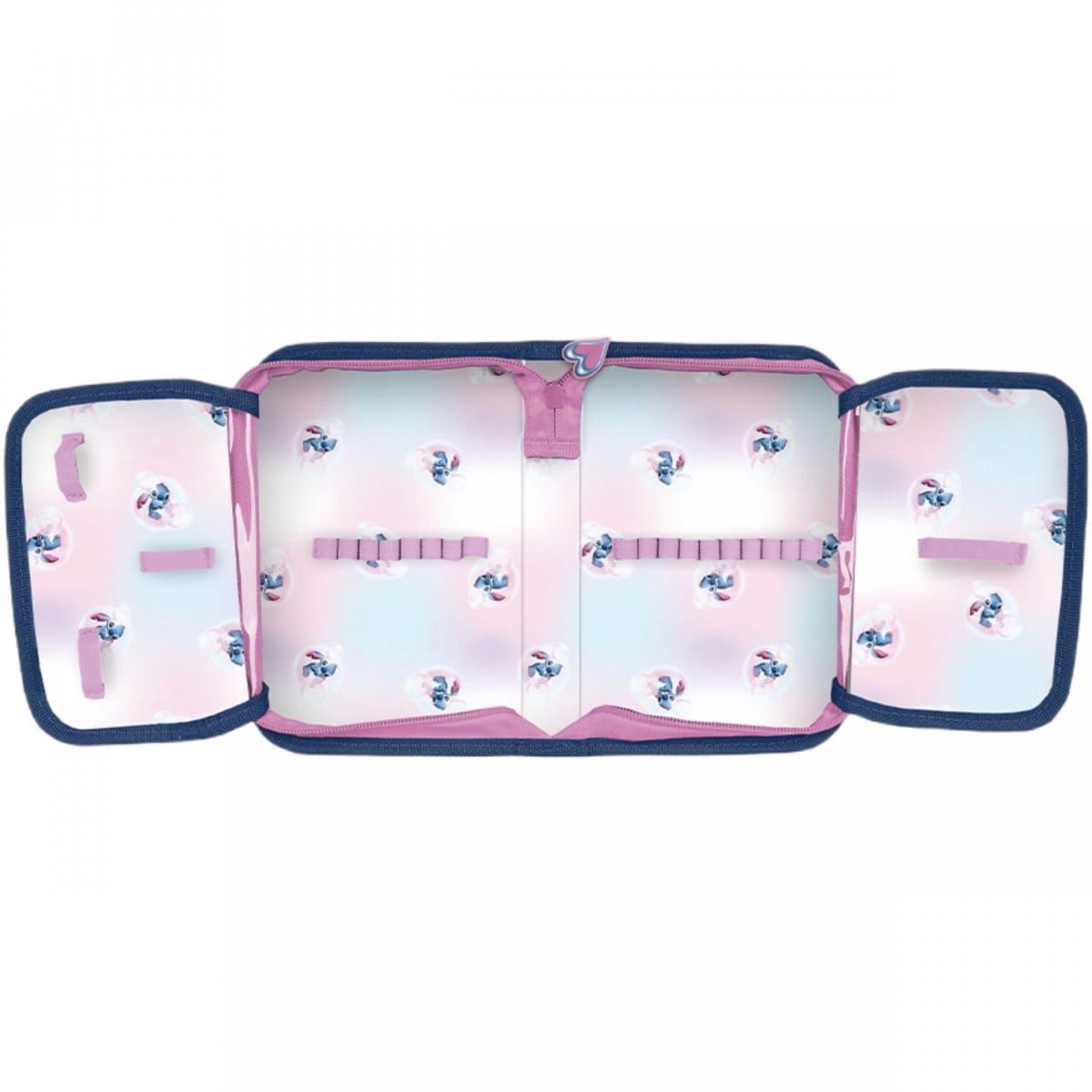 Stitch ergonominė mokyklinė kuprinė 1–4 klasei, 6 dalių komplektas be priemonių Mokyklinės kuprinės