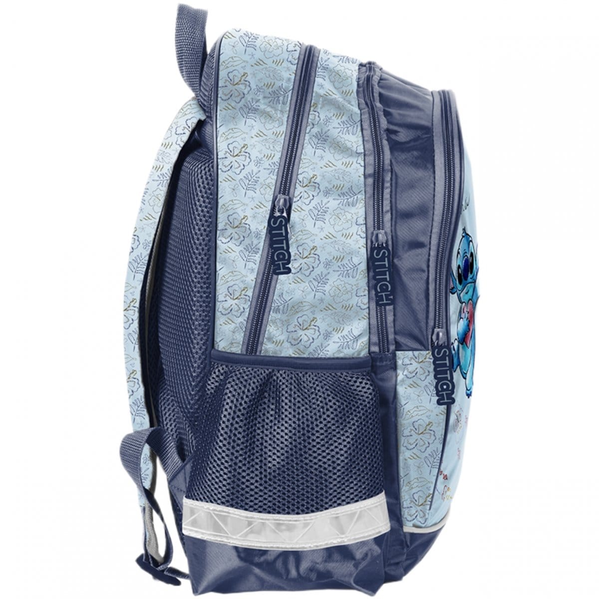 Stitch mokyklinė kuprinė 38 cm, 5 dalių komplektas su penalu-dėklu Mokyklinės kuprinės