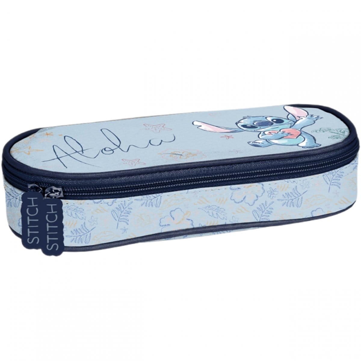 Stitch mokyklinė kuprinė 38 cm, 5 dalių komplektas su penalu-dėklu Mokyklinės kuprinės