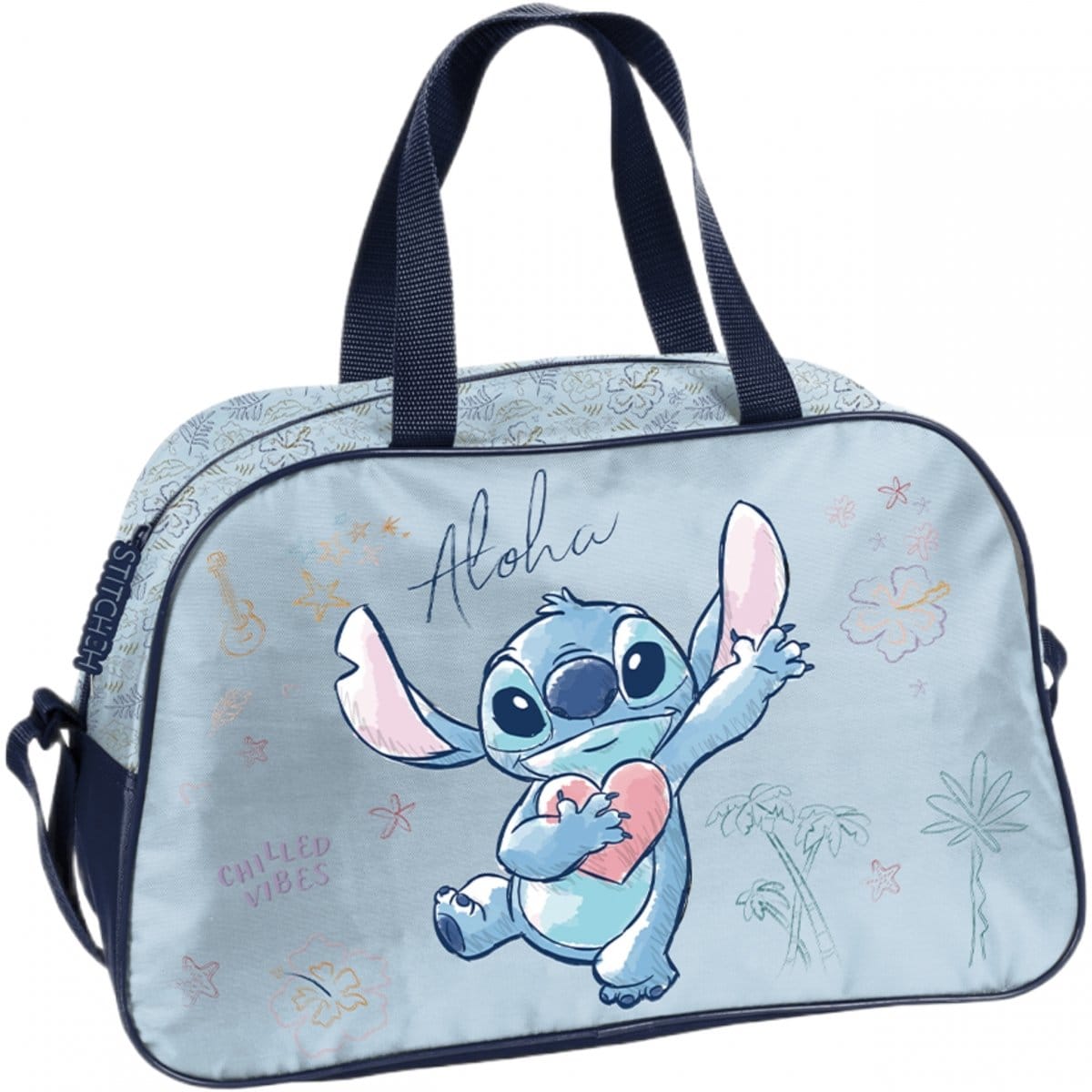 Stitch mokyklinė kuprinė 38 cm, 6 dalių komplektas be priemonių Mokyklinės kuprinės