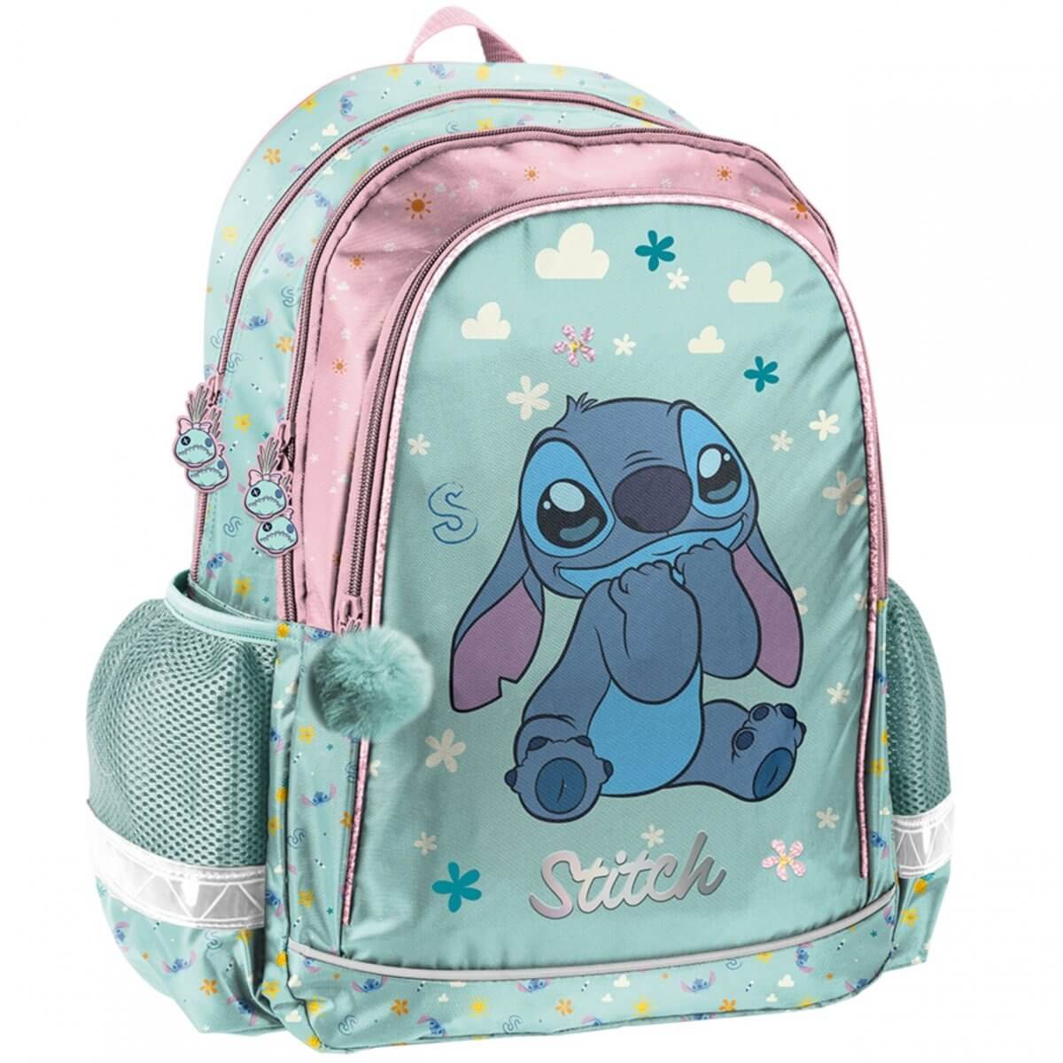 STITCH Mokyklinė Kuprinė Su Pieštukine Ir Sportiniu Maišeliu Kuprinė Rinkinys