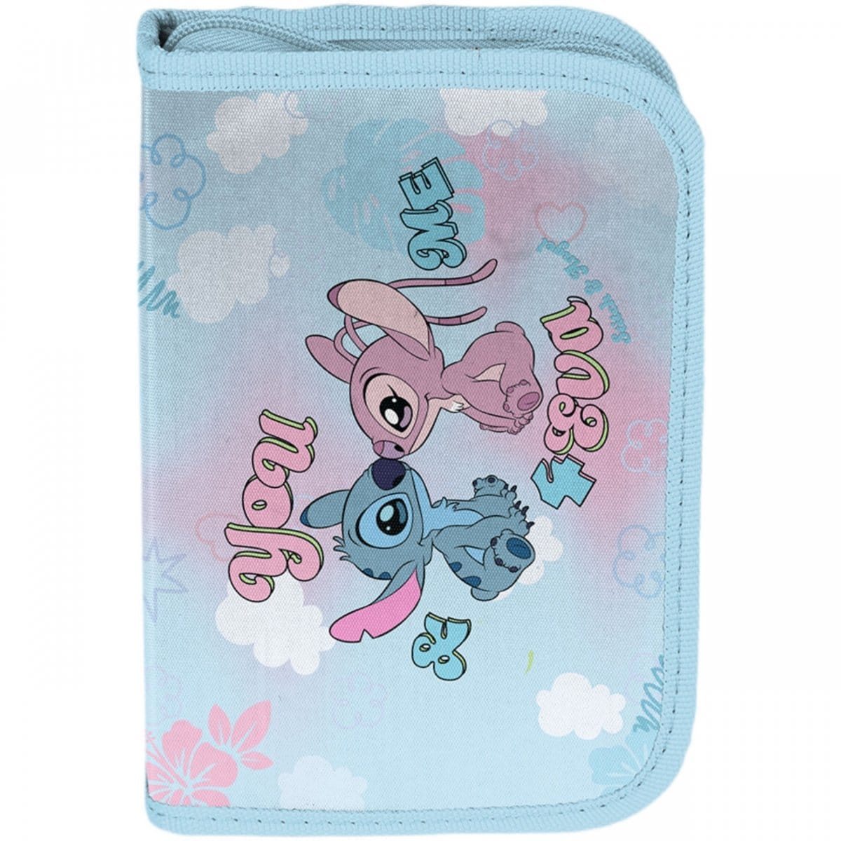 Stitch standi kuprinė 34 cm, 5 dalių komplektas su priemonėmis Mokyklinės kuprinės