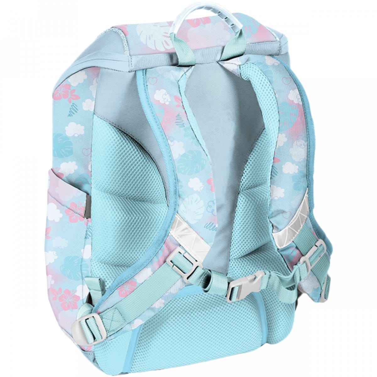Stitch standi kuprinė 34 cm, 5 dalių komplektas su priemonėmis Mokyklinės kuprinės