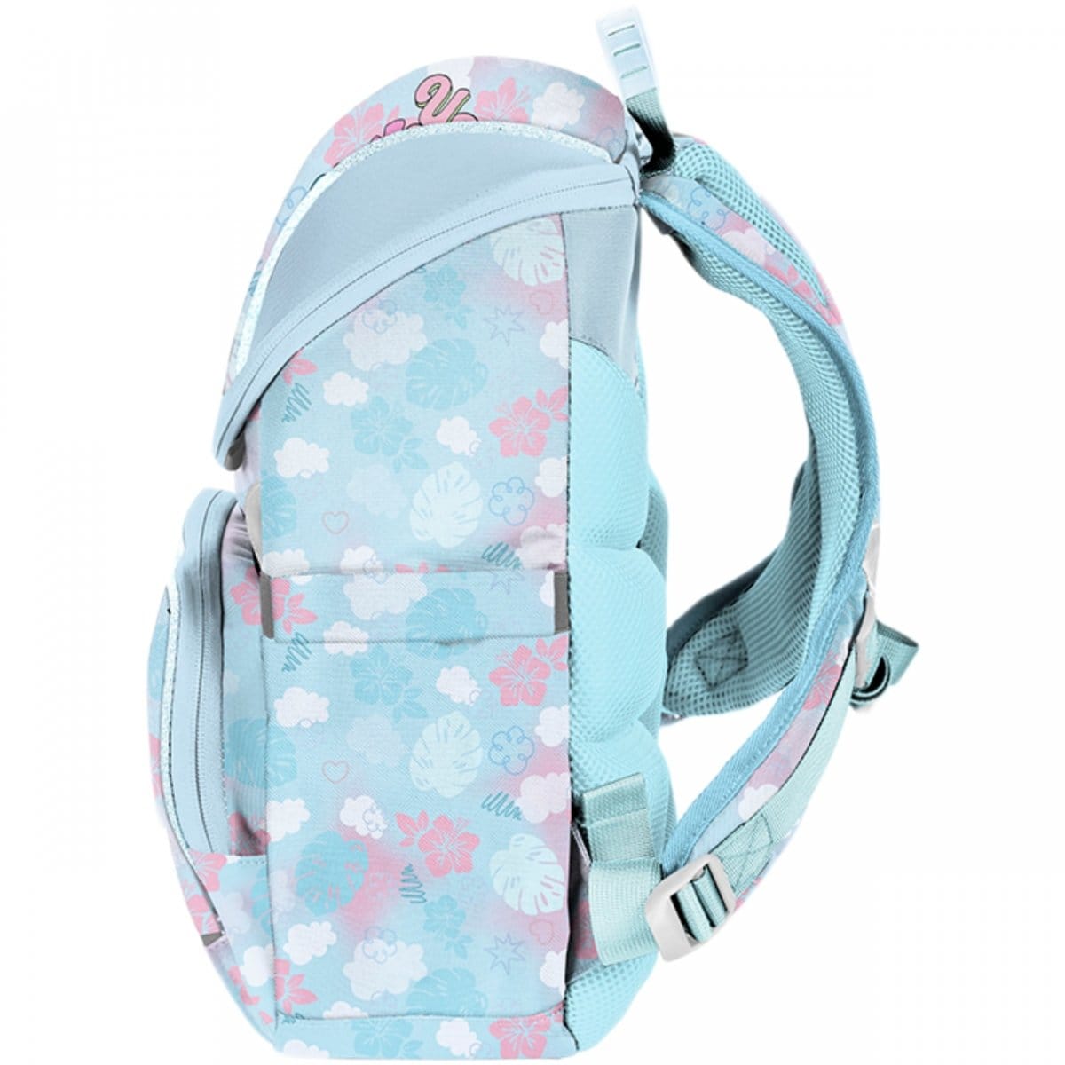 Stitch standi kuprinė 34 cm, 6 dalių komplektas su priemonėmis Mokyklinės kuprinės