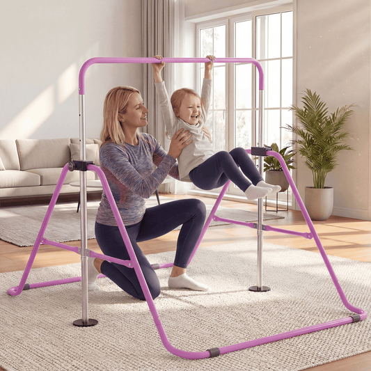 Sulankstomas Gimnastikos Skersinis Vaikams – Reguliuojamas 90–130 cm Gimnastikos Baleto Įranga