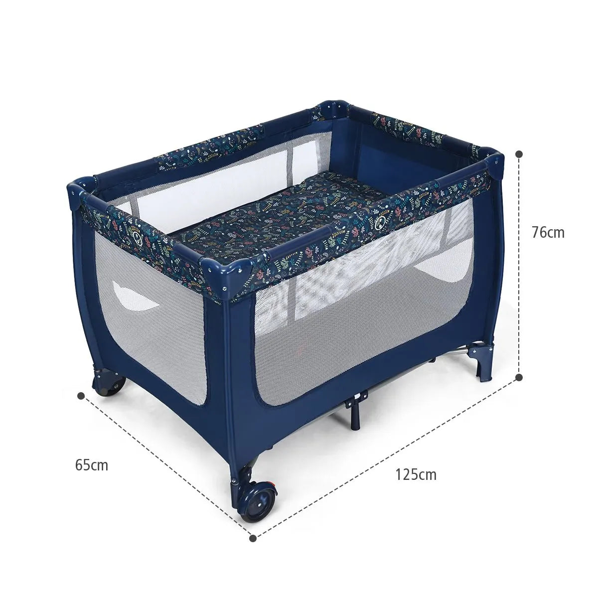 Sulankstomas Kelioninis Maniežas 125 × 65 × 76 cm Kelioniniai maniežai
