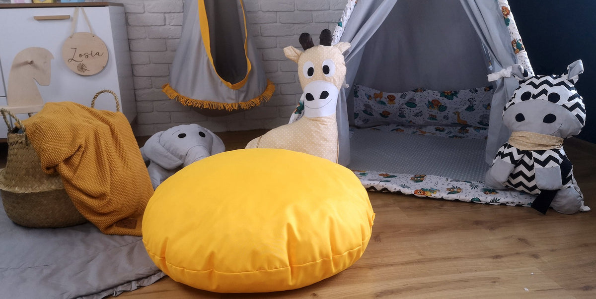 Supynė "Kokonas" Tinka Lauke ir Namie, Boho Stiliaus Su Kutais Geltona