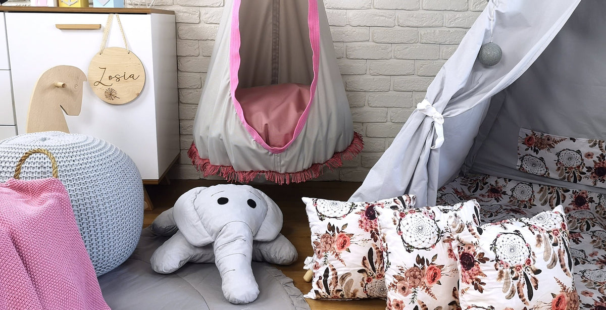 Supynė "Kokonas" Tinka Lauke ir Namie, Boho Stiliaus Su Kutais Rožinė