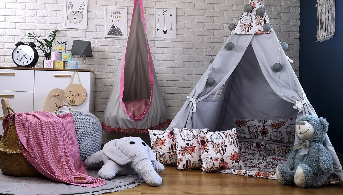 Supynė "Kokonas" Tinka Lauke ir Namie, Boho Stiliaus Su Kutais Rožinė