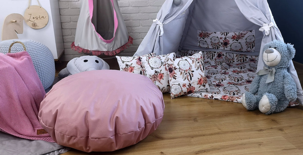 Supynė "Kokonas" Tinka Lauke ir Namie, Boho Stiliaus Su Kutais Rožinė