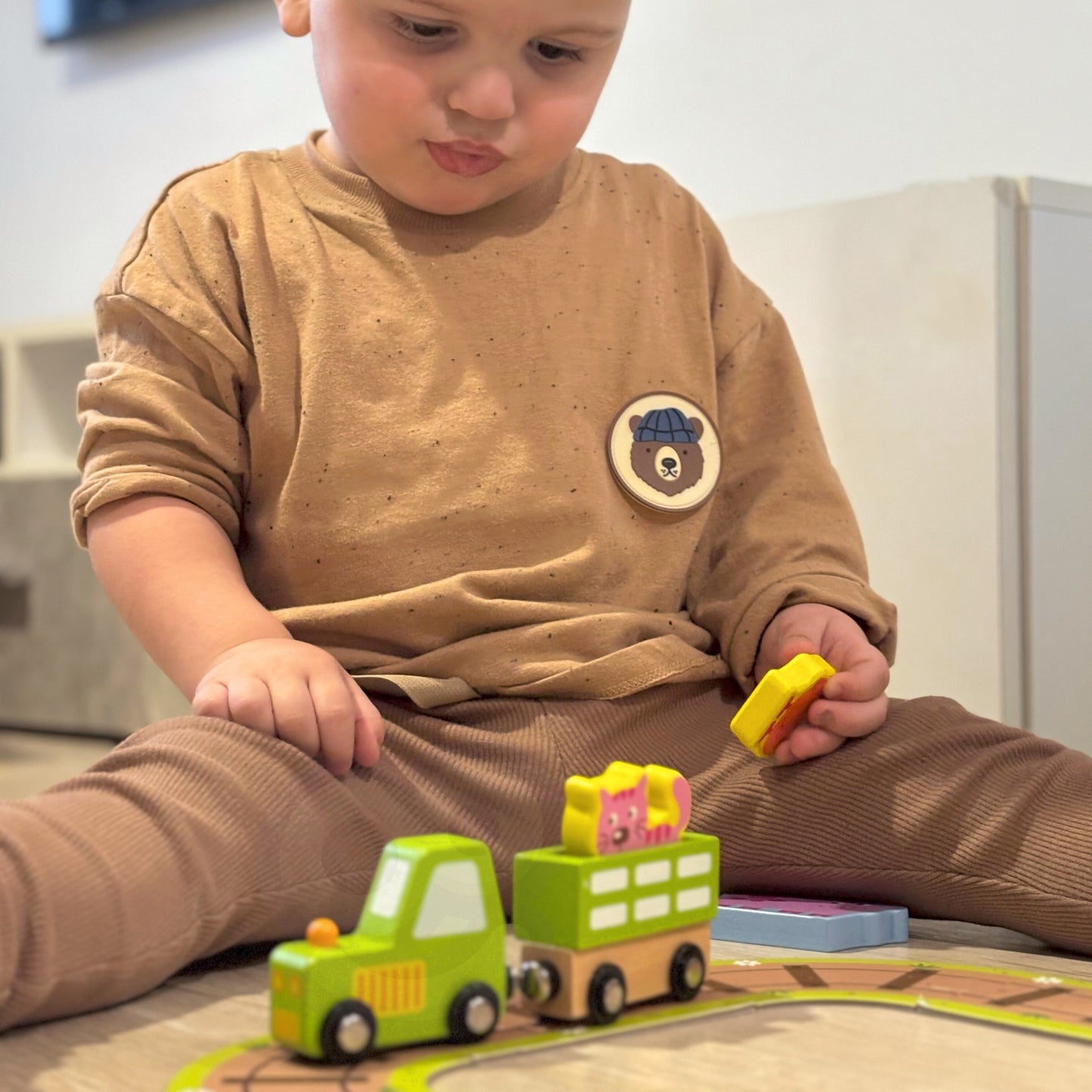 Tooky Toy Medinė Ferma Lagamine Su Figūrėlėmis