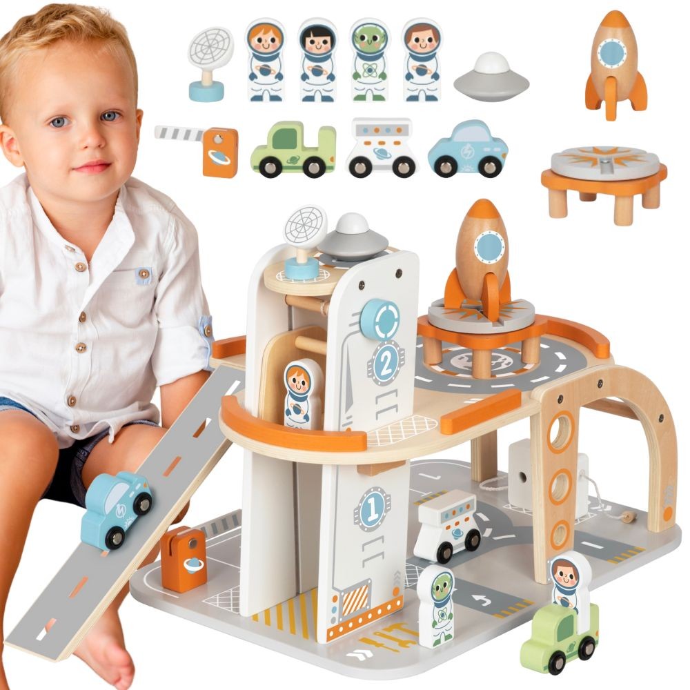Tooky Toy Medinis Kosminis Parkingas Ir Stotis