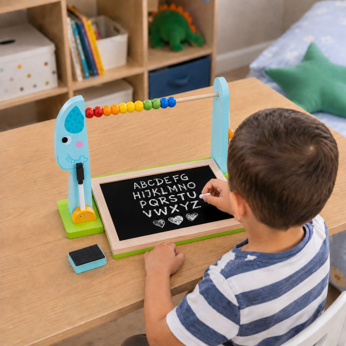 Tooky Toy dvipusė piešimo lenta „Dramblys“ – nuotrauka 4