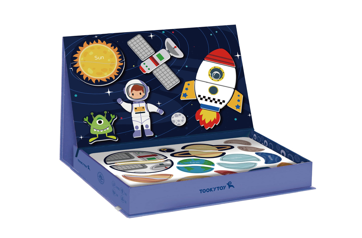 Tooky Toy Magnetinė Dėlionė Kosmosas – 72 Dalių Rinkinys Žaislai Dėlionės