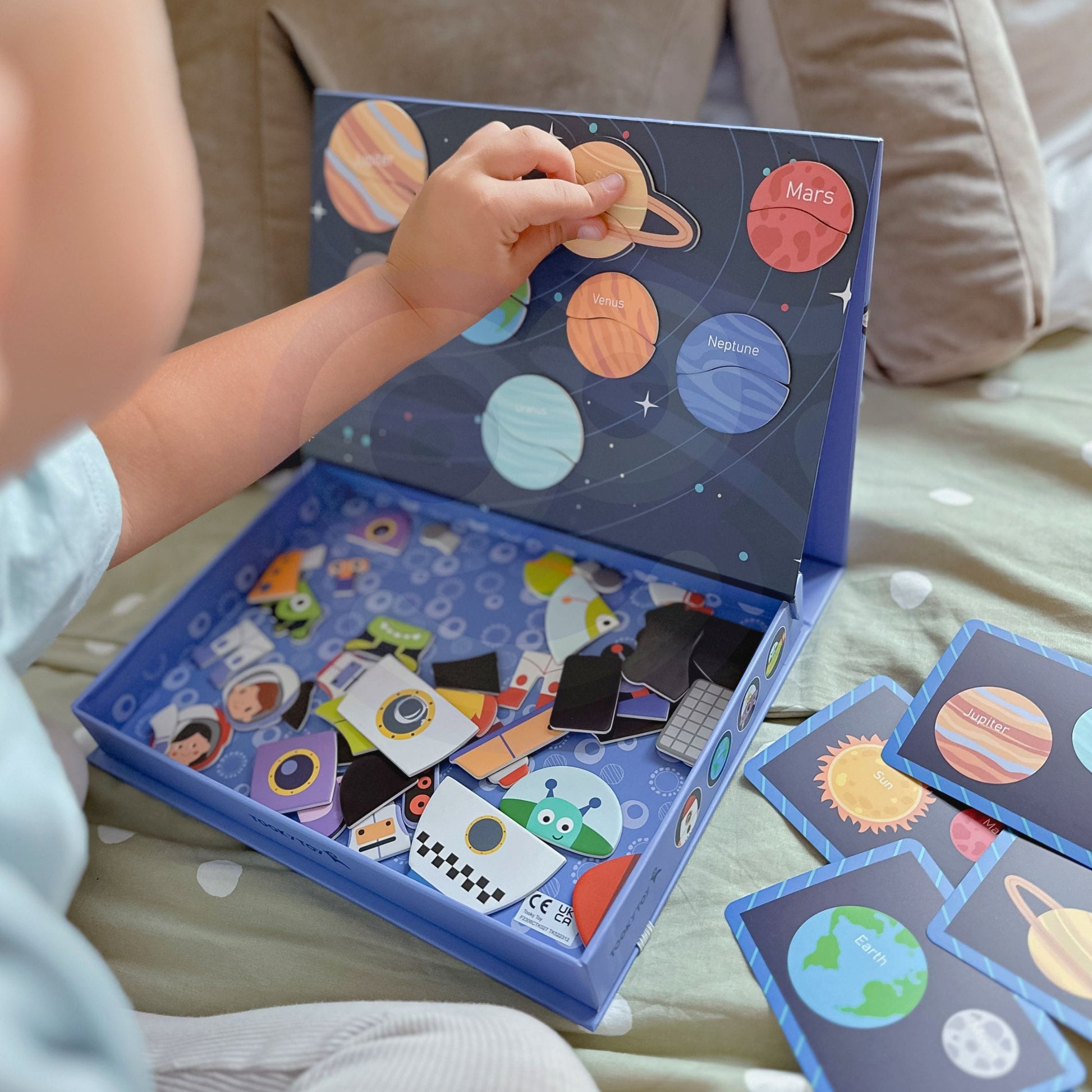 Tooky Toy Magnetinė Dėlionė Kosmosas – 72 Dalių Rinkinys Žaislai Dėlionės