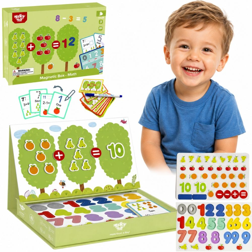 Tooky Toy magnetinė matematikos dėžutė, 86 dalys