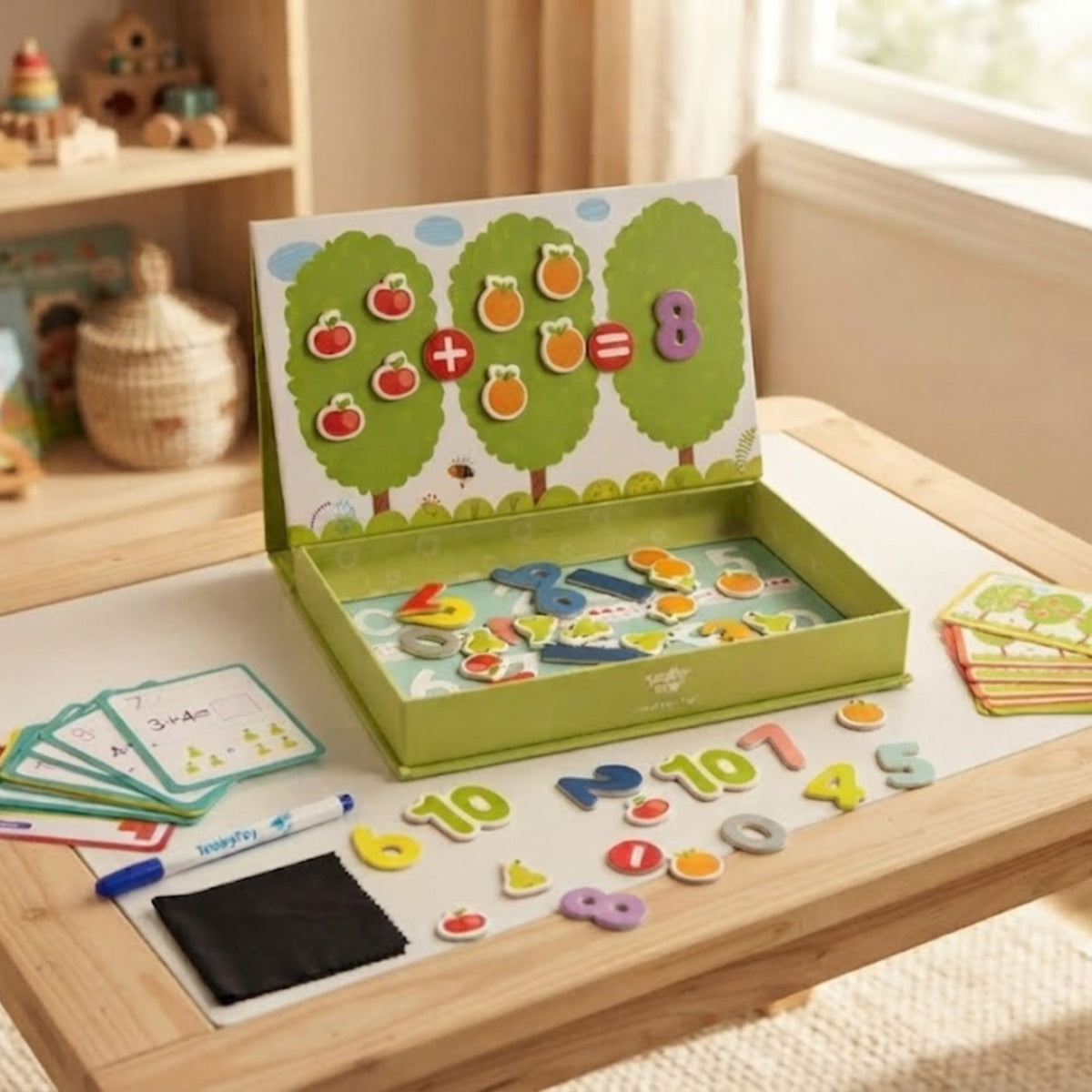 Tooky Toy magnetinė matematikos dėžutė, 86 dalys