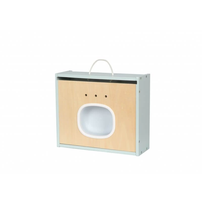 Tooky Toy Medinė Kriauklė Su Veidrodžiu Ir Aksesuarais Vaikams Kosmetinis Staliukas