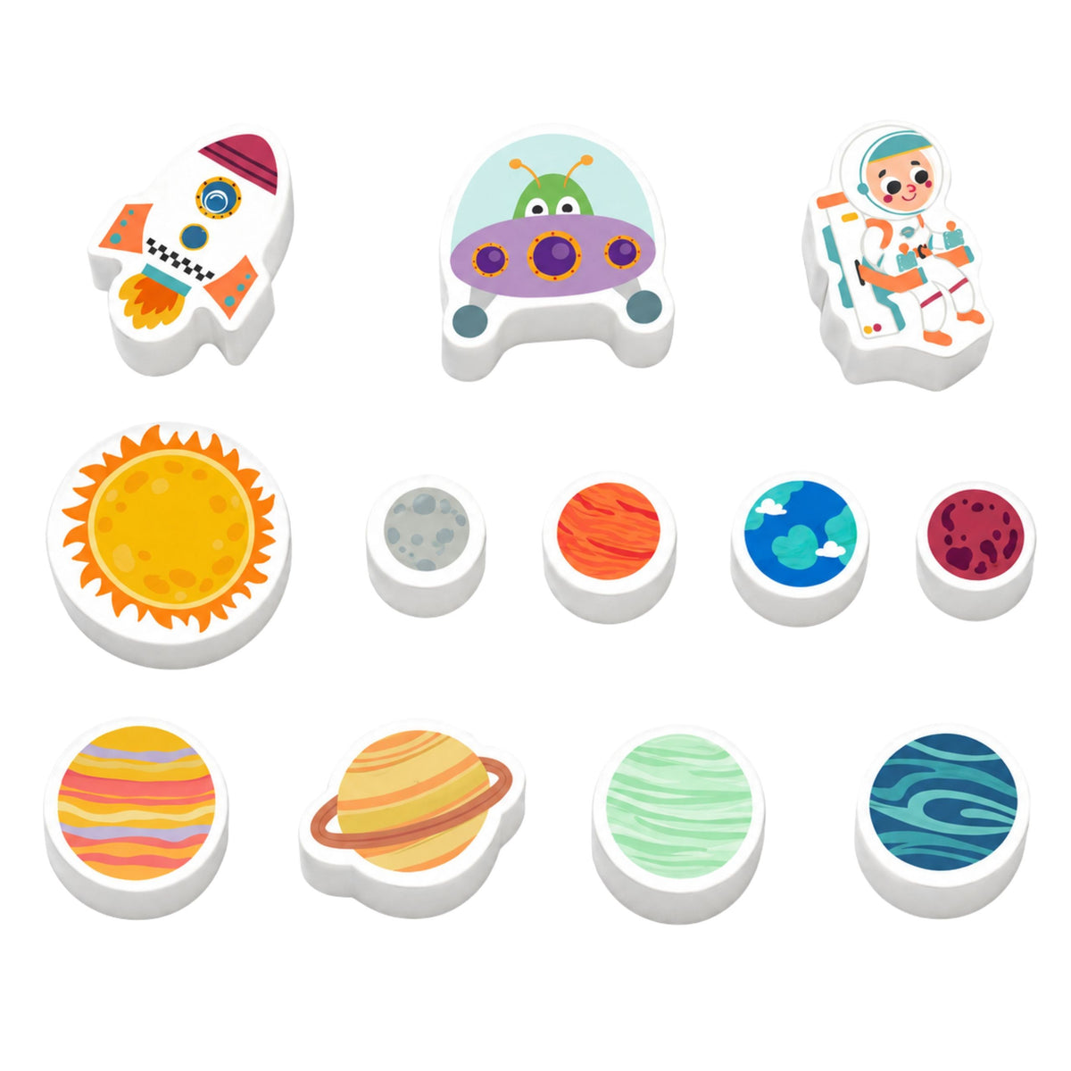 Tooky Toy medinė Saulės sistemos labirinto lenta – nuotrauka 4