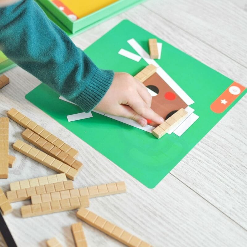 Tooky Toy Medinės Magnetinės Kaladėlės Gyvūnai – 49 Dalių Rinkinys Magnetiniai Žaislai