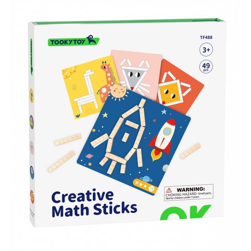 Tooky Toy Medinės Magnetinės Kaladėlės Gyvūnai – 49 Dalių Rinkinys Magnetiniai Žaislai