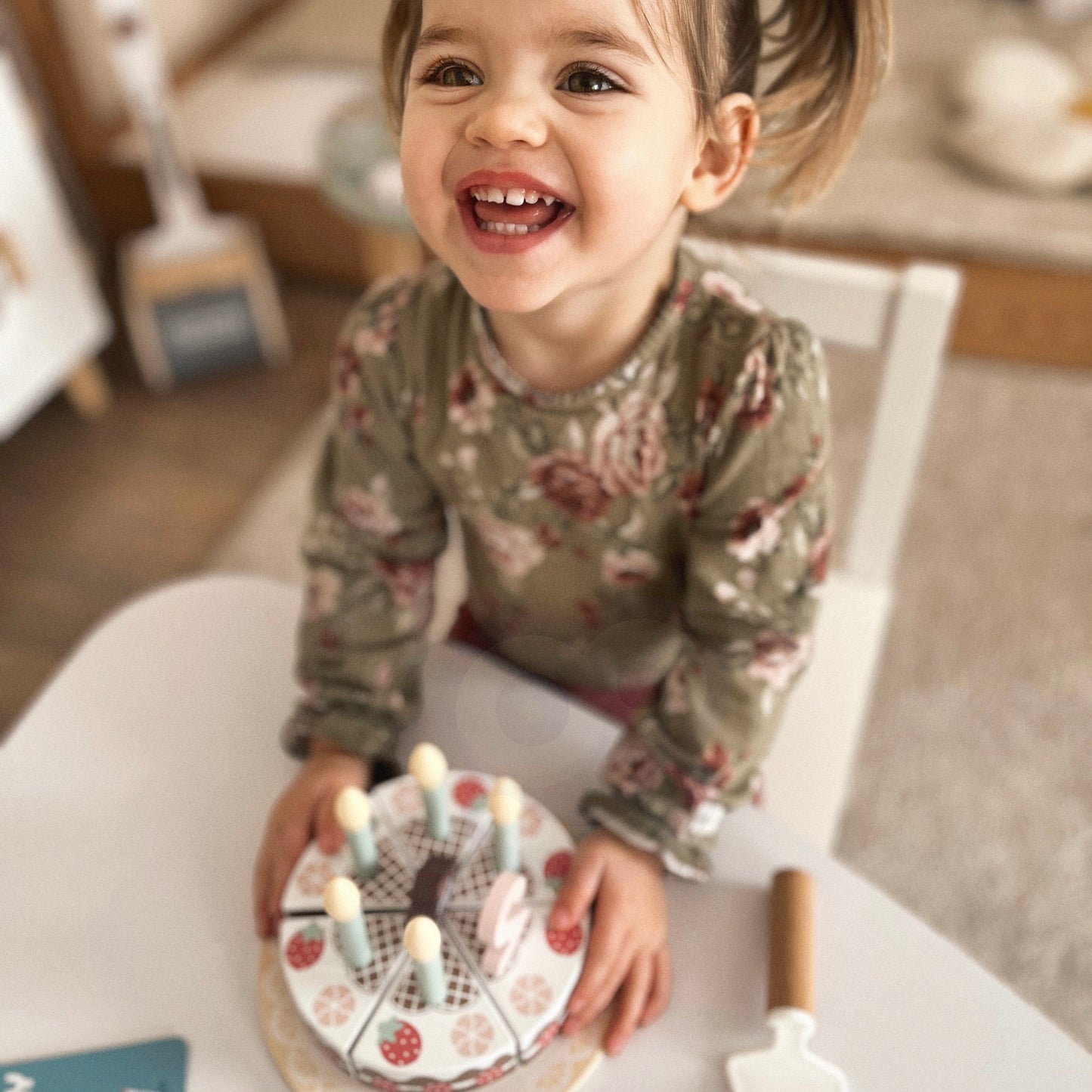 Tooky Toy Medinis Gimtadienio Tortas Su Žvakutėmis – nuotrauka 9