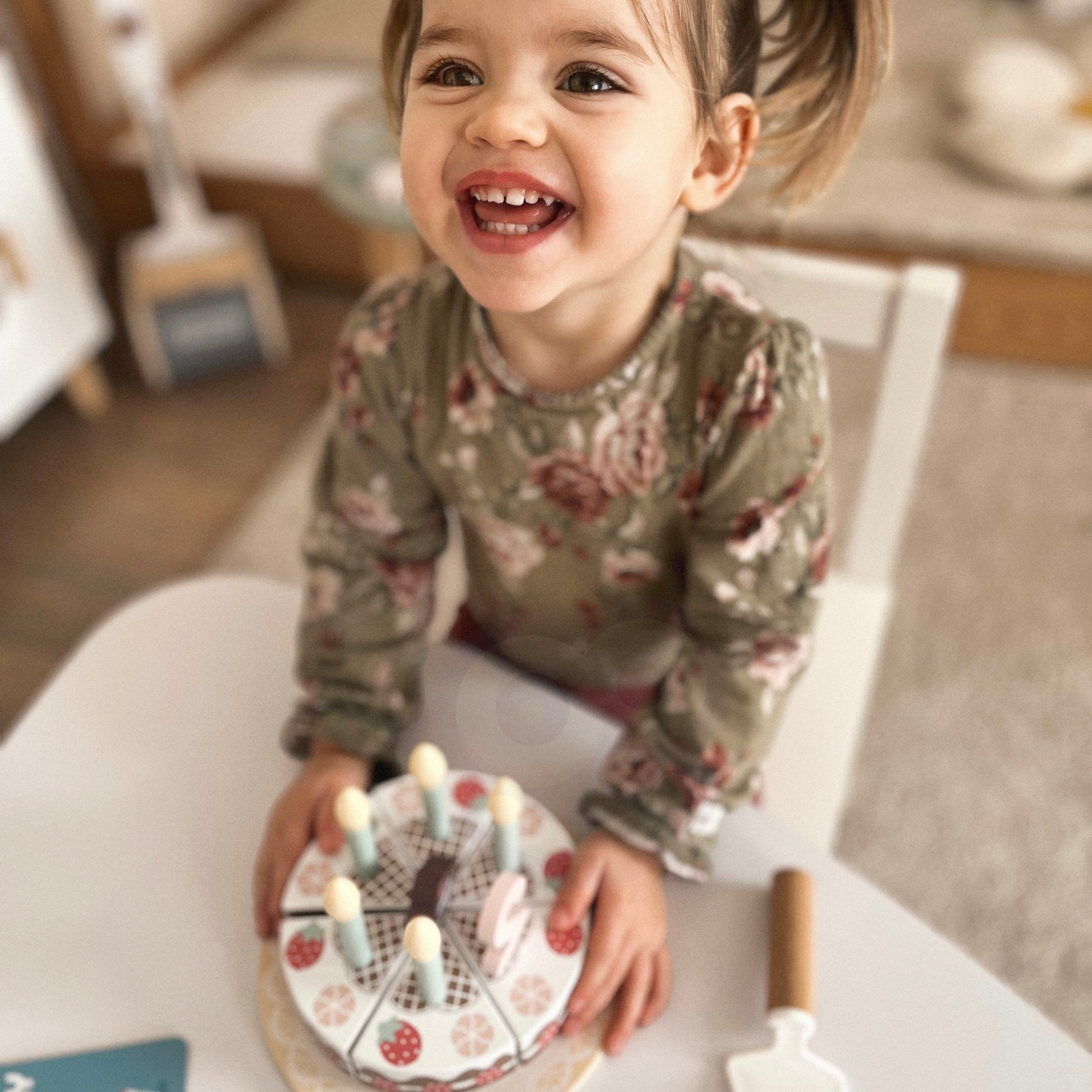 Tooky Toy Medinis Gimtadienio Tortas Su Žvakutėmis – nuotrauka 9