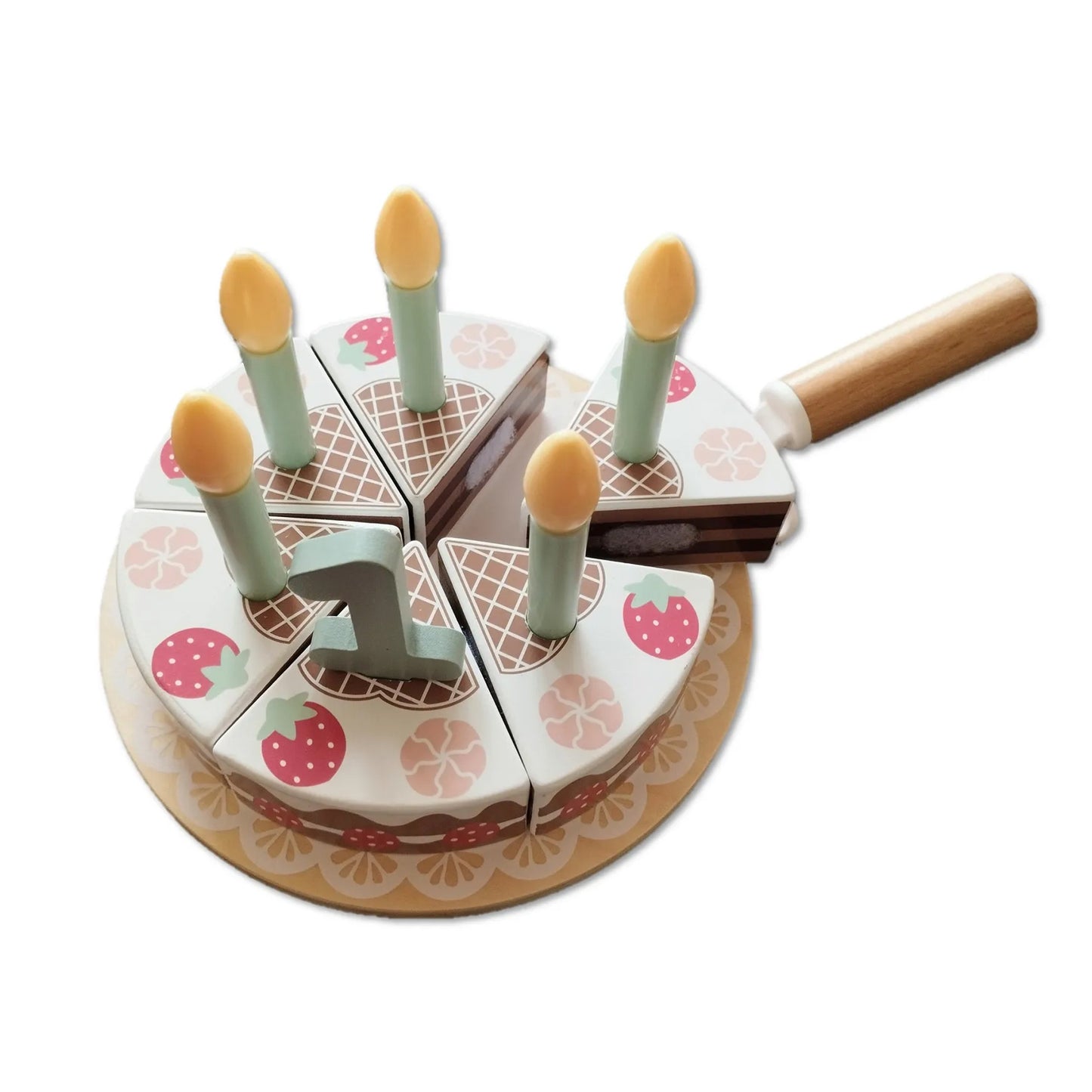 Tooky Toy Medinis Gimtadienio Tortas Su Žvakutėmis – nuotrauka 10