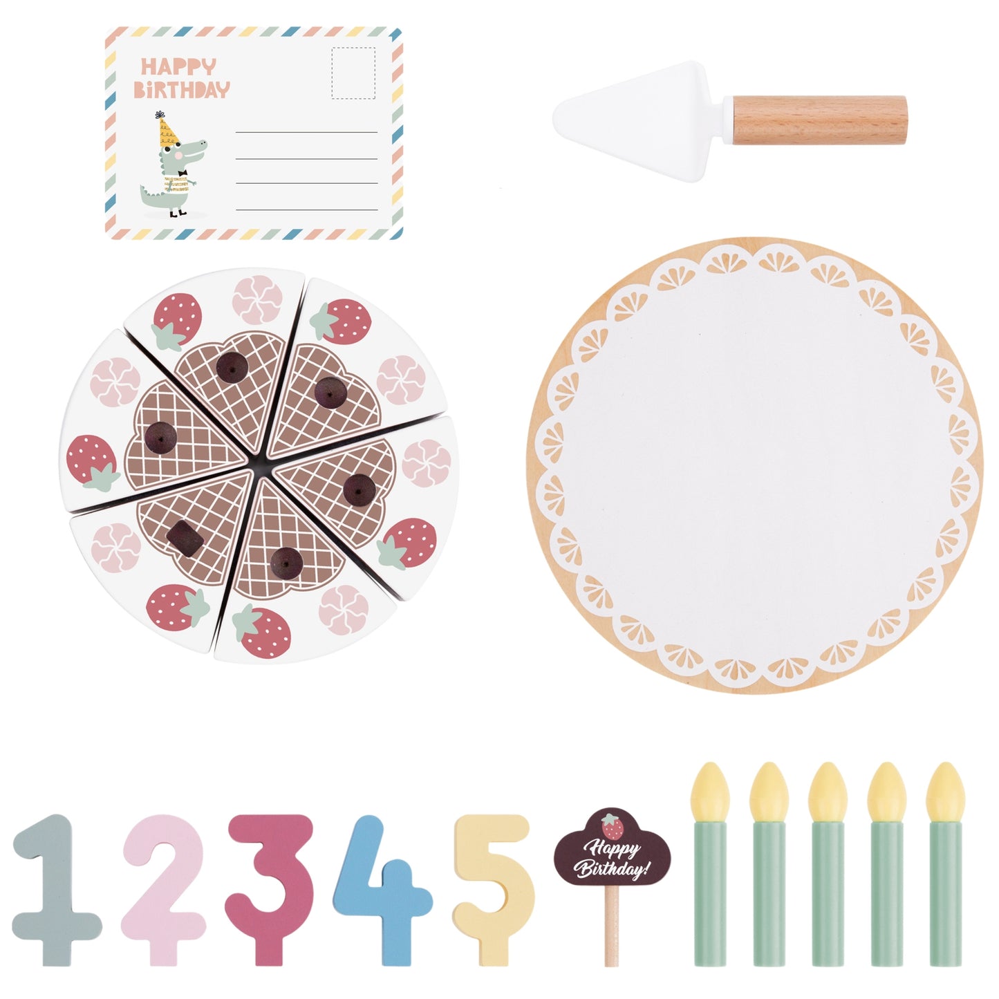 Tooky Toy Medinis Gimtadienio Tortas Su Žvakutėmis – nuotrauka 11