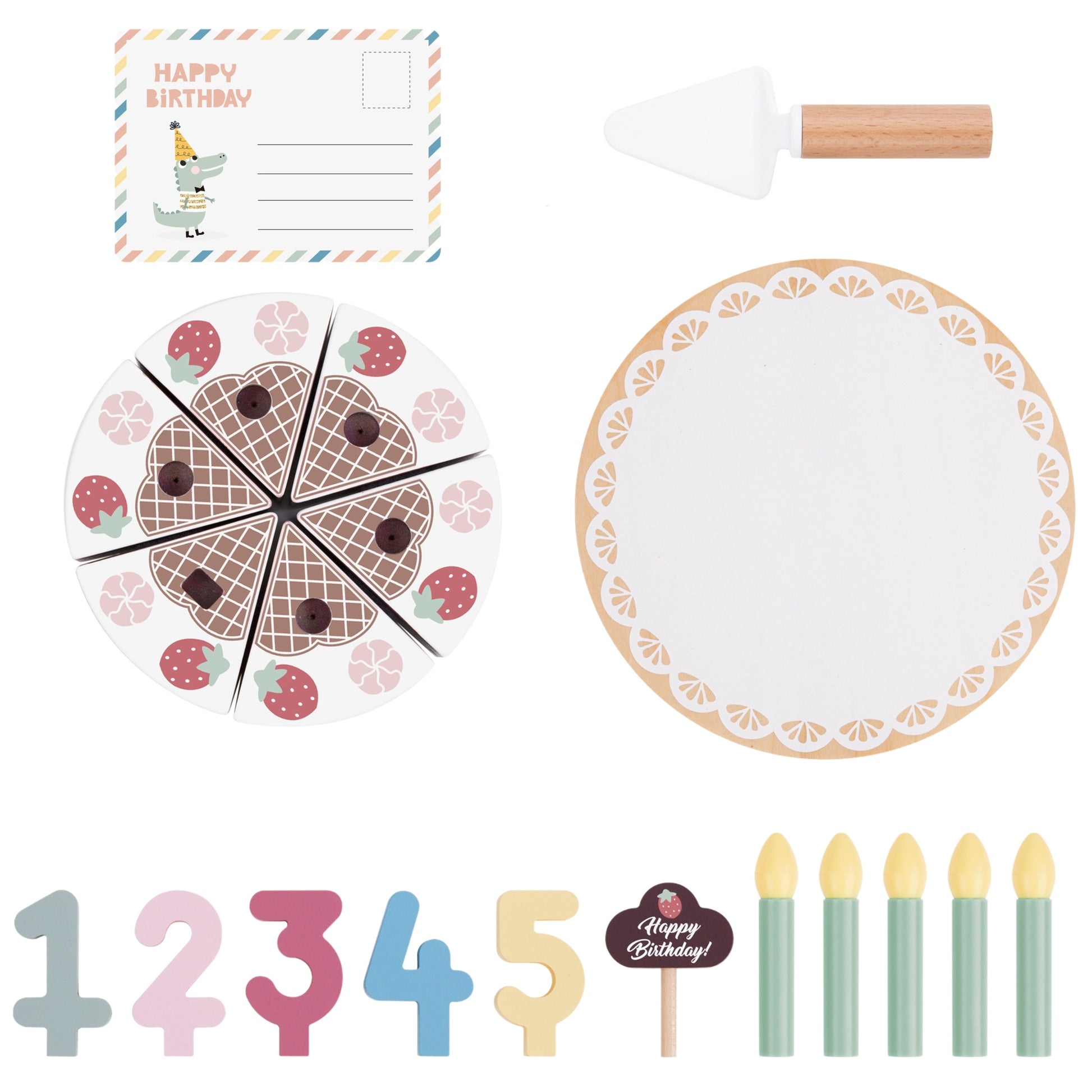 Tooky Toy Medinis Gimtadienio Tortas Su Žvakutėmis – nuotrauka 11