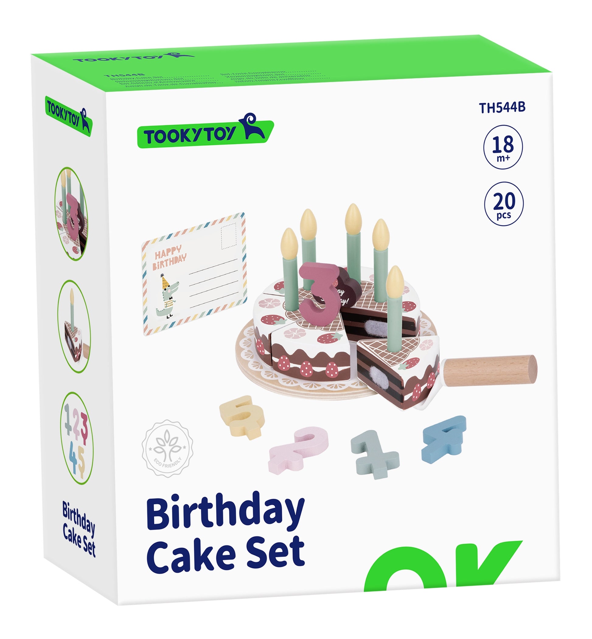Tooky Toy Medinis Gimtadienio Tortas Su Žvakutėmis – nuotrauka 12