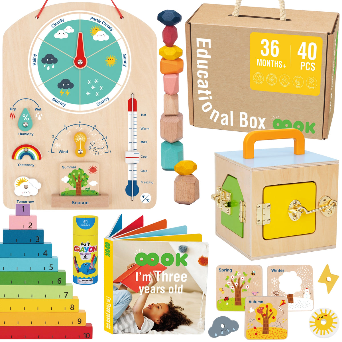 Tooky Toy Montessori pažinimo rinkinys 6in1