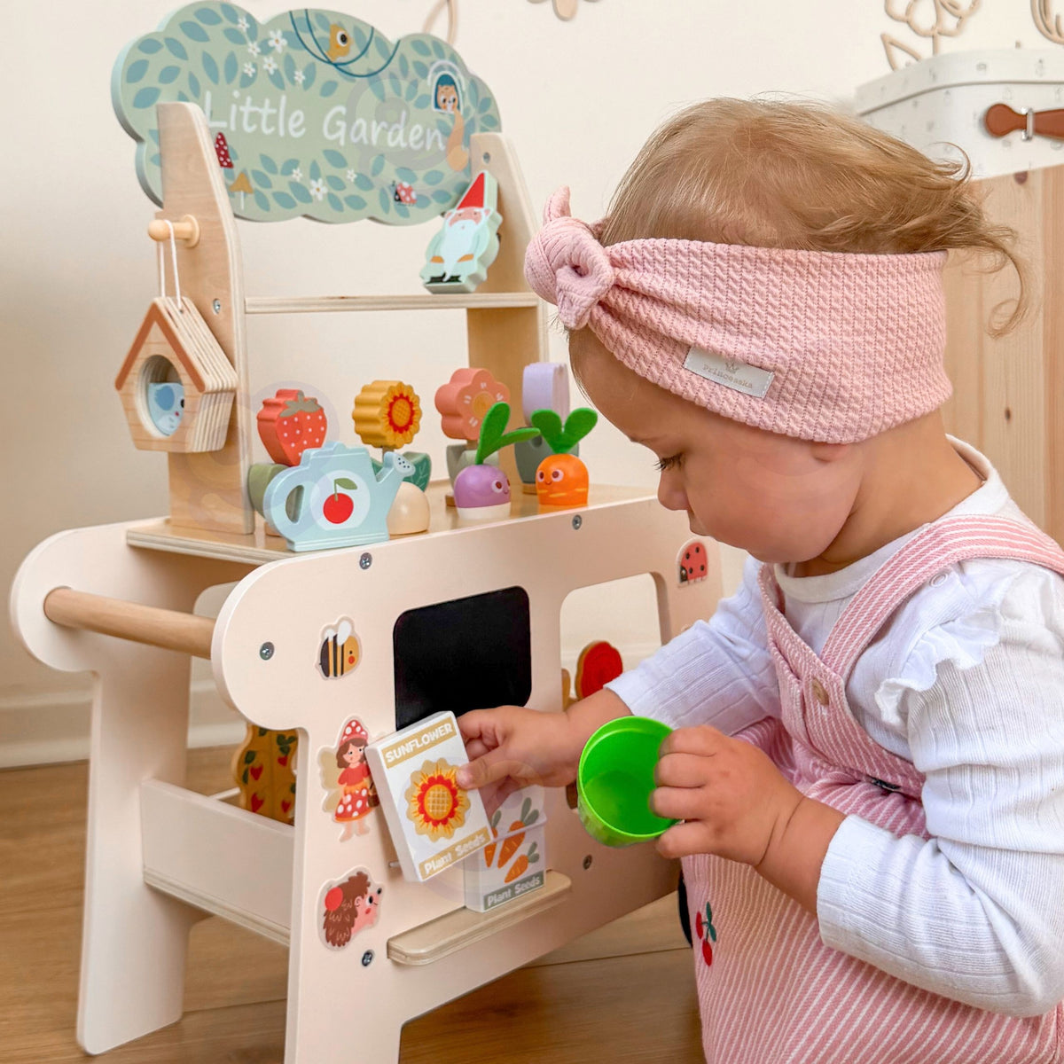 Tooky Toy medinis sodo vežimėlis–parduotuvėlė – nuotrauka 5