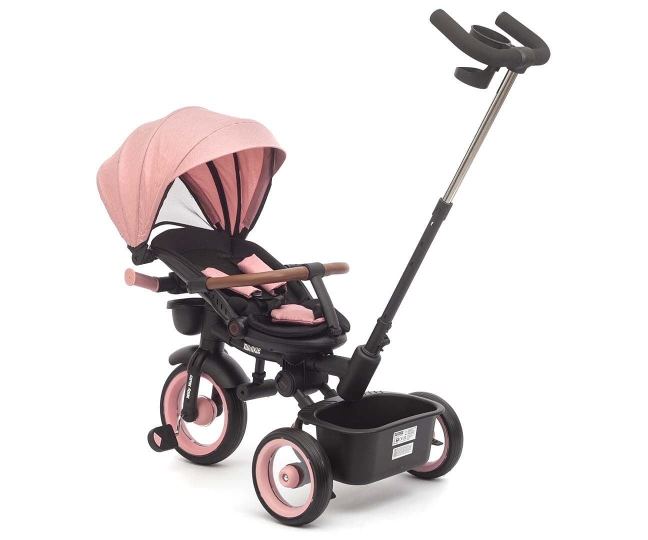 Twinkle 3in1 Augantis Triratukas su Stogeliu ir Stūmimo Rankena 12 Mėn.+ Stumiami Triratukai