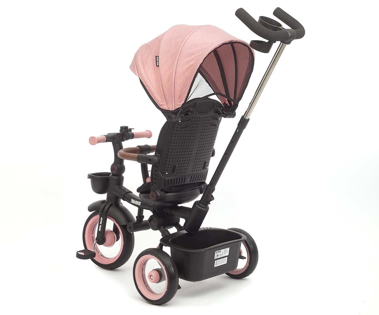 Twinkle 3in1 Augantis Triratukas su Stogeliu ir Stūmimo Rankena 12 Mėn.+ Stumiami Triratukai