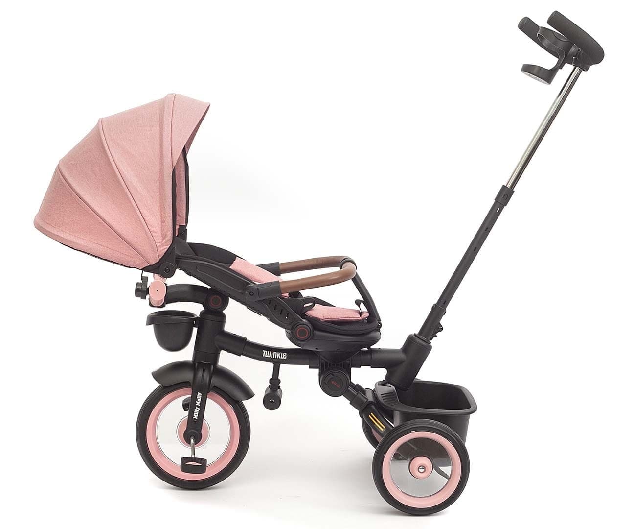 Twinkle 3in1 Augantis Triratukas su Stogeliu ir Stūmimo Rankena 12 Mėn.+ Stumiami Triratukai