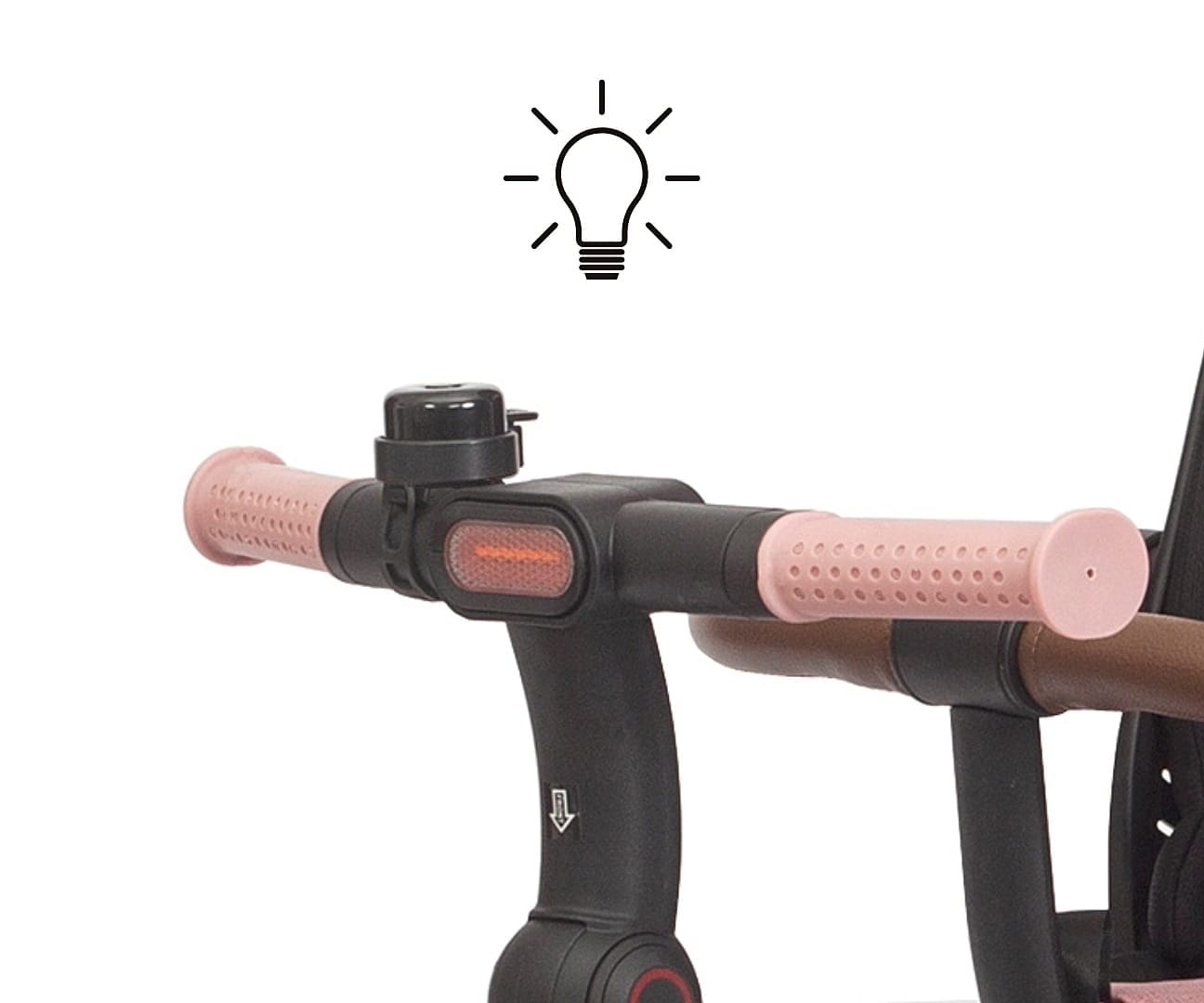 Twinkle 3in1 Augantis Triratukas su Stogeliu ir Stūmimo Rankena 12 Mėn.+ Stumiami Triratukai