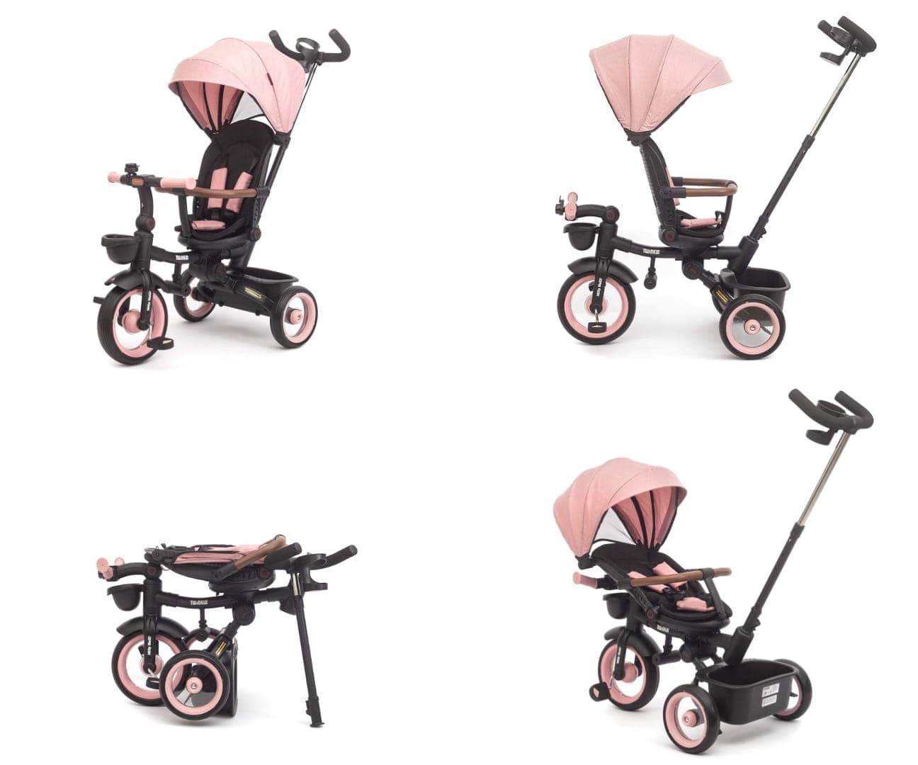 Twinkle 3in1 Augantis Triratukas su Stogeliu ir Stūmimo Rankena 12 Mėn.+ Stumiami Triratukai