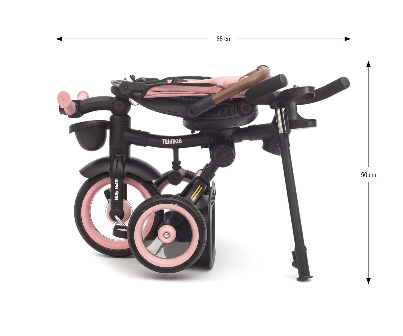 Twinkle 3in1 Augantis Triratukas su Stogeliu ir Stūmimo Rankena 12 Mėn.+ Stumiami Triratukai