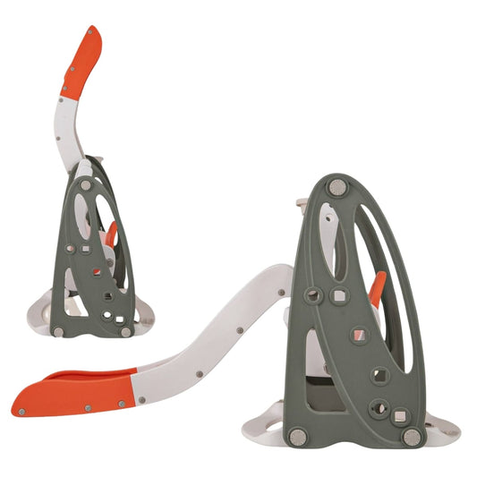 Universali Sulankstoma Vaikų Žaidimų aikštelė Su Čiuožykla, Sūpynėmis Ir Krepšiniu, Pilka Sūpynės ir Žaidimų Aikštelės