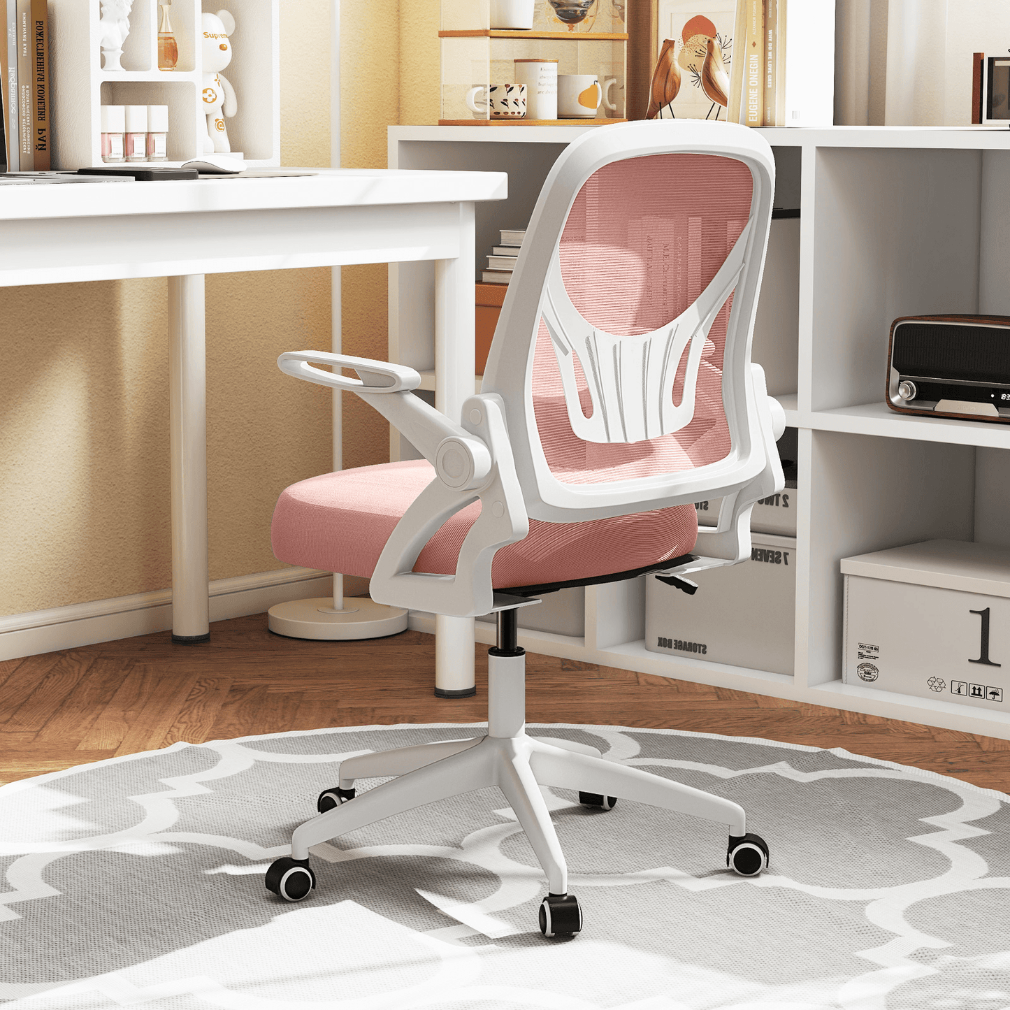 Vaikiška Ergonomiška Kėdė Su Tinkliniu Atlošu, 63 × 63 cm Rašomojo Stalo Kėdės