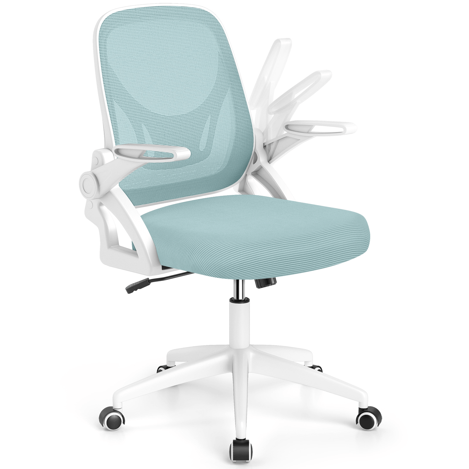 Vaikiška Ergonomiška Kėdė Su Tinkliniu Atlošu, 63 × 63 cm, Mėlyna Rašomojo Stalo Kėdės