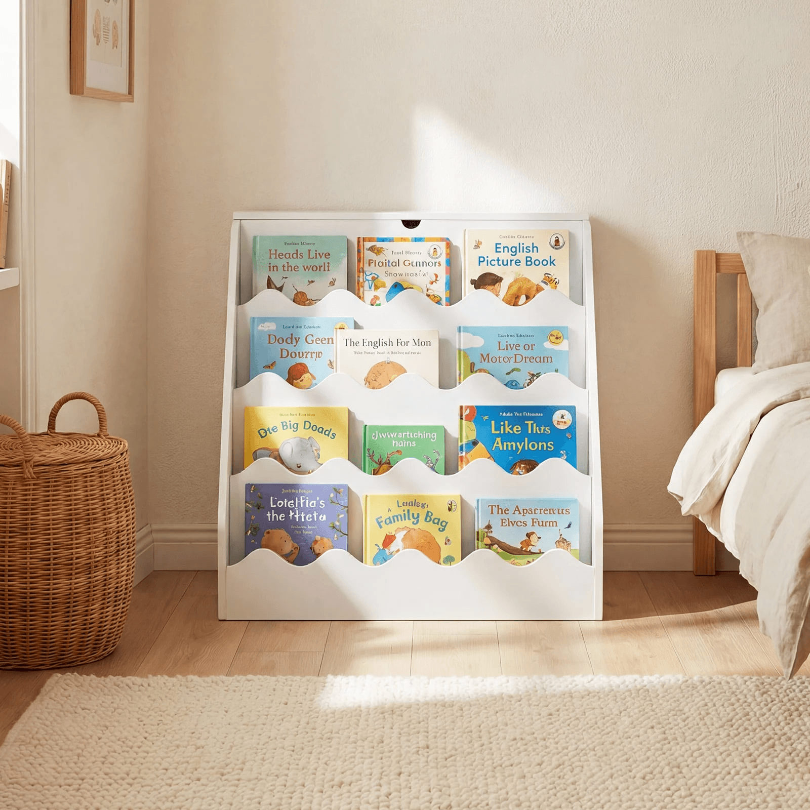 Vaikiška Knygų Lentyna su Stalčiumi ant Ratukų ir Skyriumi 63×49×62 cm Žaislų Dėžės Ir Lentynos