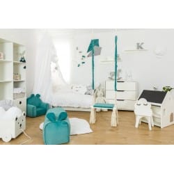 Vaikiška lova "Gaja Su Stalčiumi Ir Čiužiniu Balta 140 X 70 cm Cribs & Toddler Beds