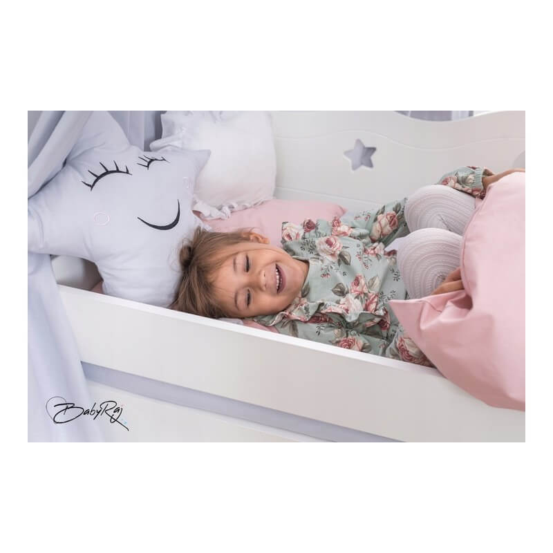Vaikiška lova "Gaja Su Stalčiumi Ir Čiužiniu Balta 140 X 70 cm Cribs & Toddler Beds
