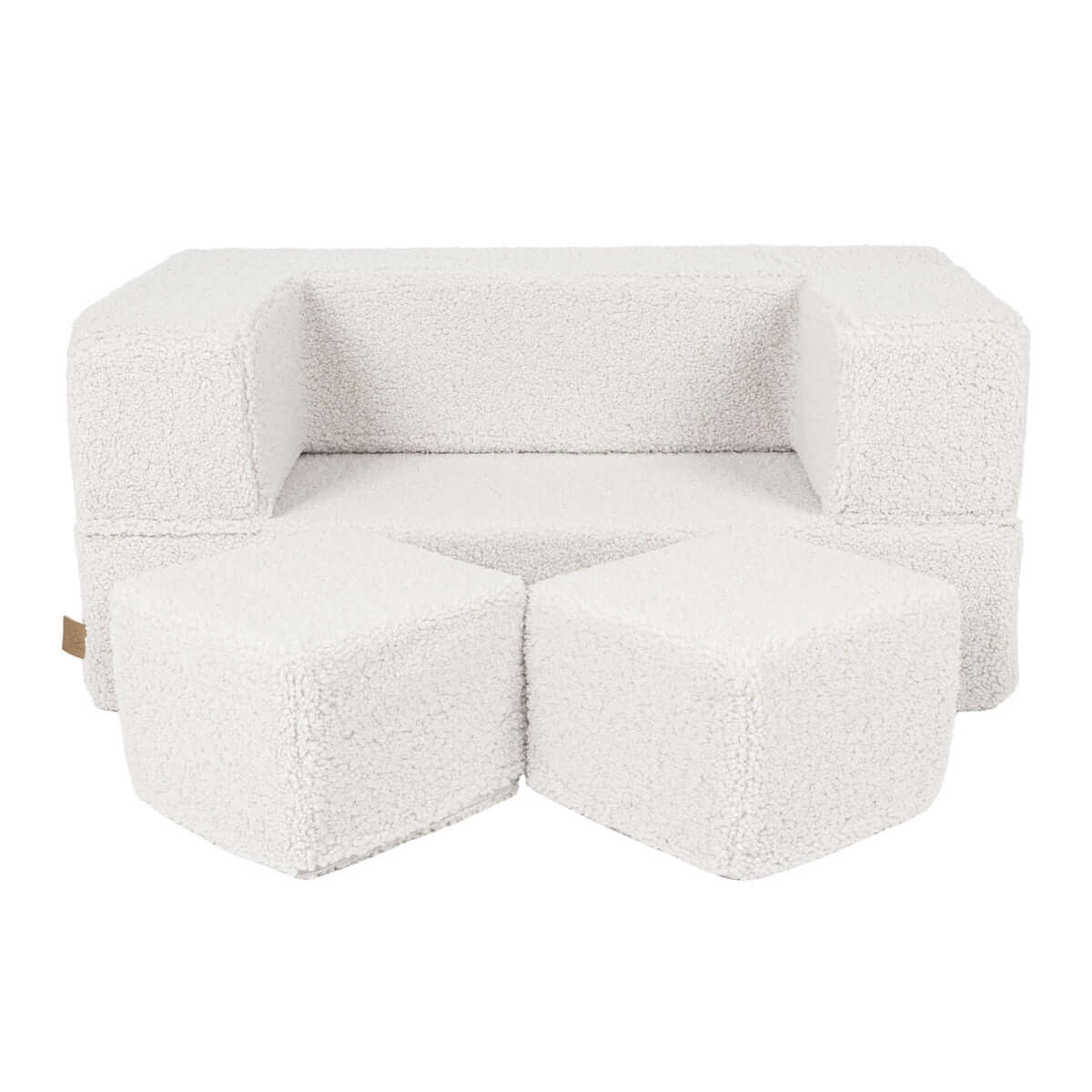 Vaikiška Minkšta Modulinė Sofa-Lova Teddy Bear Cube, 4 Spalvos Modulinės sofos Beige