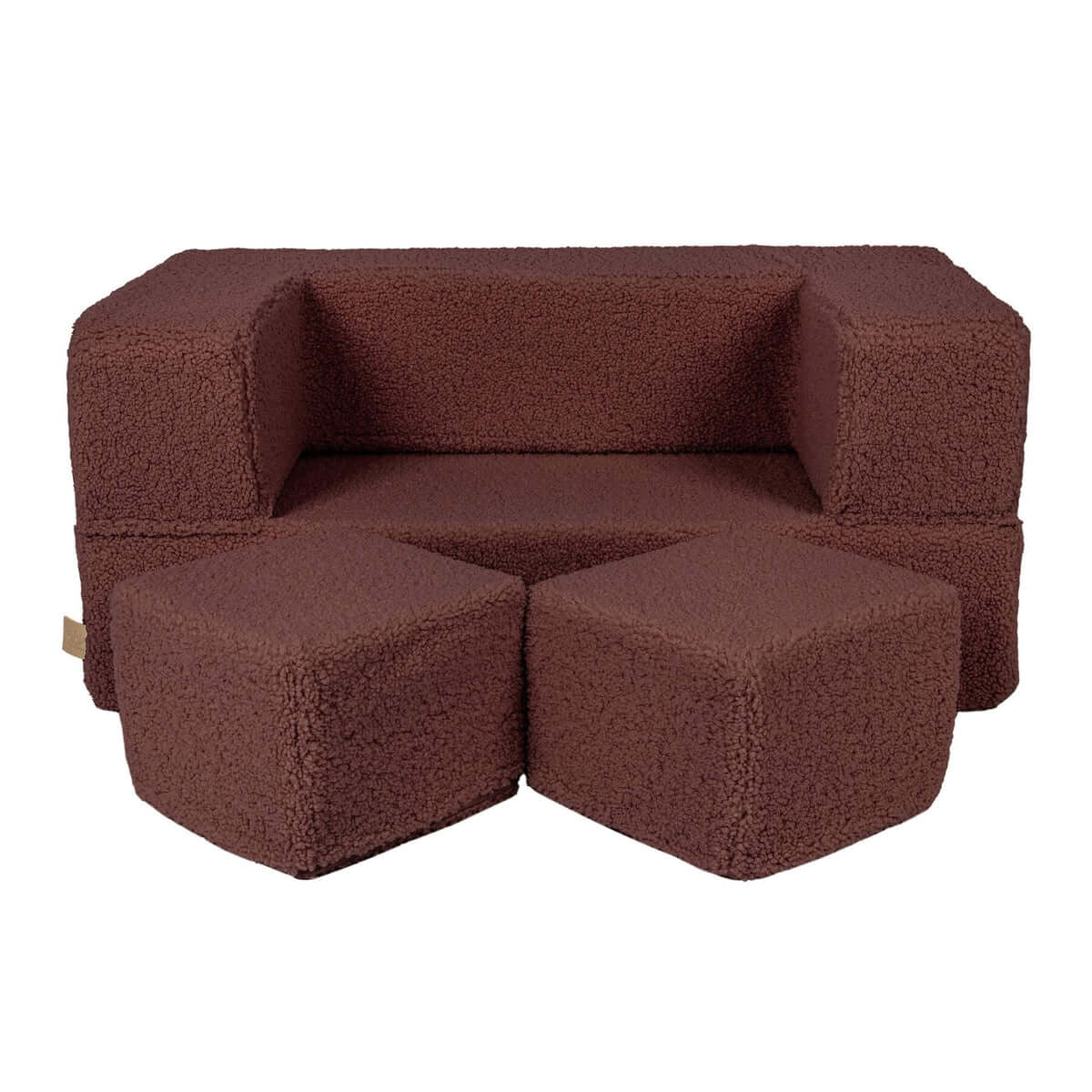 Vaikiška Minkšta Modulinė Sofa-Lova Teddy Bear Cube, 4 Spalvos Modulinės sofos Brown