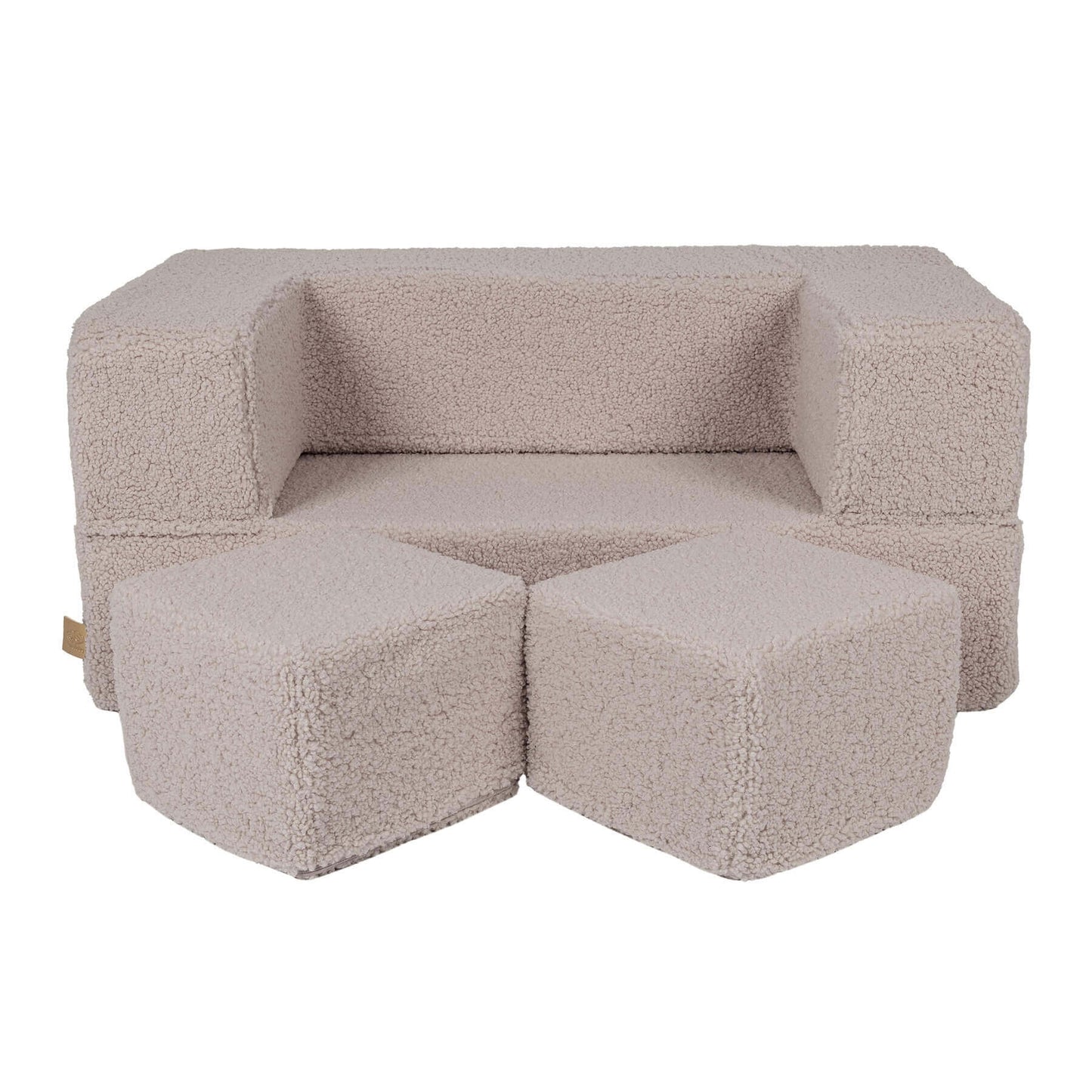 Vaikiška Minkšta Modulinė Sofa-Lova Teddy Bear Cube, 4 Spalvos Modulinės sofos Gray