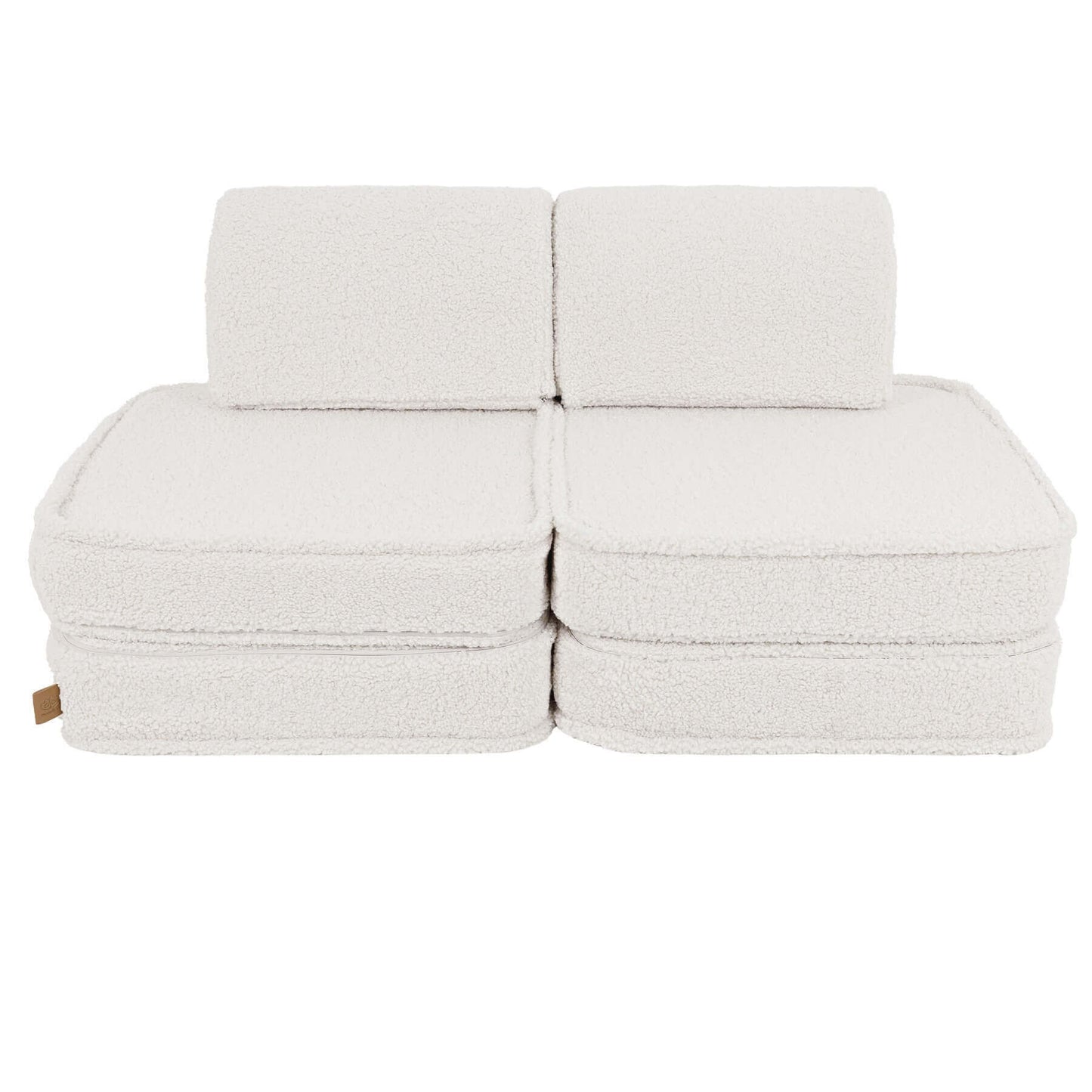 Vaikiška Minkšta Modulinė Sofa-Lova Teddy Bear Pocket, Kreminė – 3 Dydžiai Modulinės sofos Basic