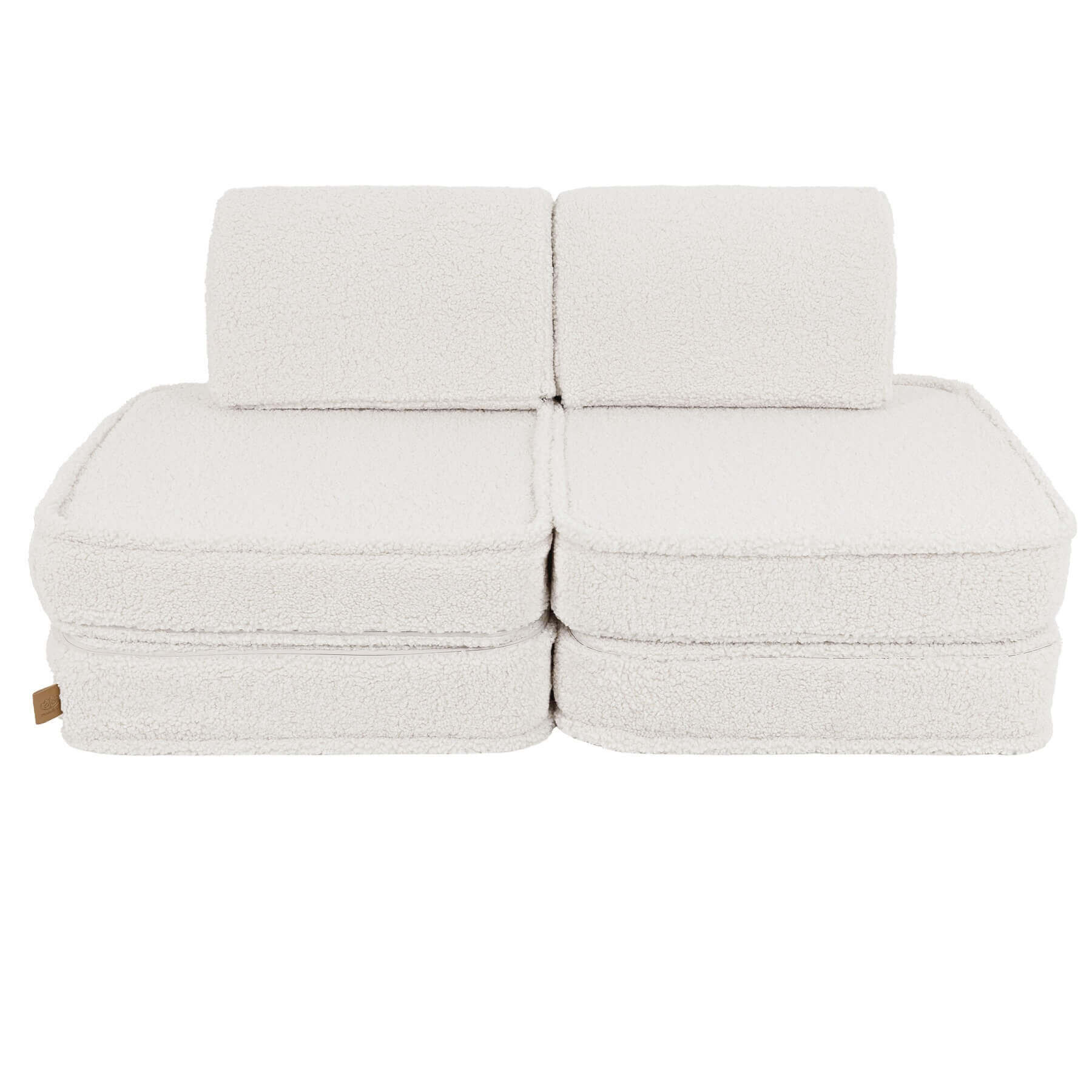 Vaikiška Minkšta Modulinė Sofa-Lova Teddy Bear Pocket, Kreminė – 3 Dydžiai Modulinės sofos Basic